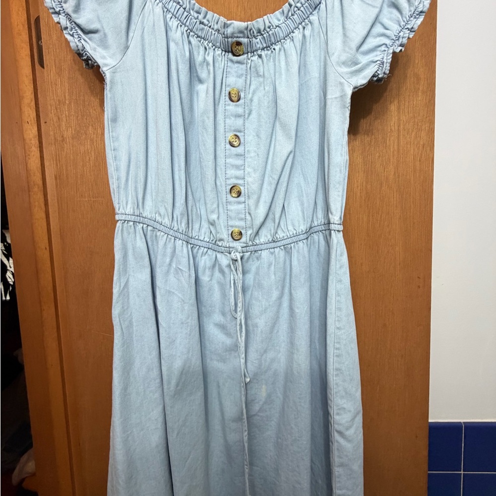 Light Blue Off-Shoulder Dress